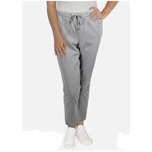 Calvin Klein Adjustable Drawstring Pants SMALL Gray Heathered Stretch NEW